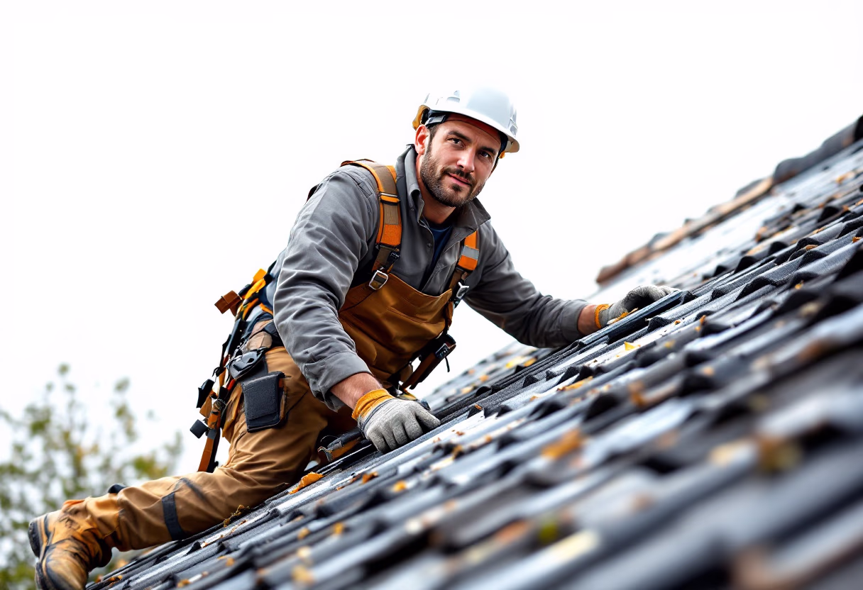 image of roof being repaired